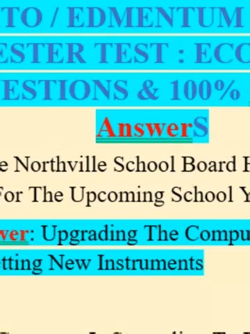 EDMENTUM END OF SEMESTER TEST 2026 | Real Questions & Answers Review 📚🔥 Pass With Confidence! Getting ready for the EDMENTUM End of Semester Test 2026? 🎯 You’re in the right place! This powerful review video is designed to help you master key concepts, understand frequently tested topics, and walk into your final exam feeling 100% confident 💪✨ Whether you're taking Edmentum for credit recovery, online high school courses, homeschool programs, or virtual learning, this 2026 updated test prep 
