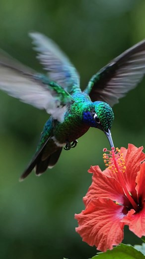A nice bird is playing with an amazing flower | Ecoview