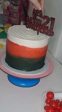 Modern Red & Black Gamer Birthday Cake Tutorial