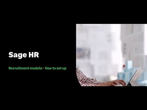 Sage HR - Recruitment - How to set up