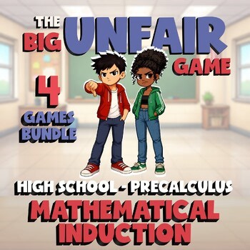 4 BIG UNFAIR Math Games - Mathematical Induction - PreCalculus No Prep