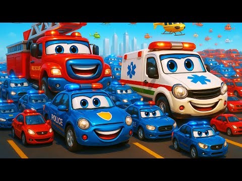 Dancing Steamroller on the Wobbly Bridge 😱| Police Car & Friends Rescue Cartoon Story