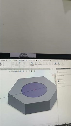Hexagon Bolt tutorial in solidworks#solidworks #solidworkstutorial#cadcam #hexagon#design#extruded