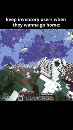 POV: You use keep inventory.. 😭🔥 #minecraft #minecraftmemes