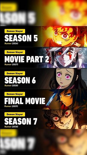 Demon Slayer Season 5, 6, 7 & Final Movie Release Timeline (Rumors) 🔥 | Infinity Castle Updates