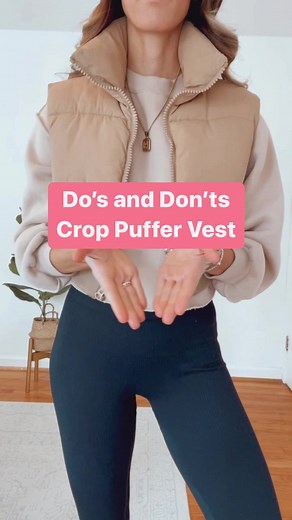How to Style Crop Puffer Vest for Optimal Proportions