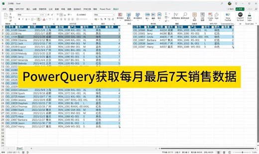 Power Query获取每月最后7天销售数据