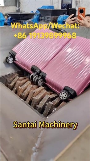 Dual-shaft shredder crushes suitcases & bulky waste fast—high torque, low noise, profit-ready now!