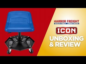🔥You Need This!!! ICON Professional Adjustable Shop Seat w/ Tool Storage