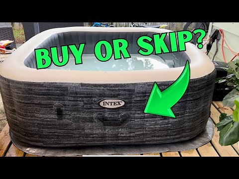 Intex PureSpa Plus Greystone Inflatable Square Outdoor Hot Tub Spa REVIEW, Amazon Finds