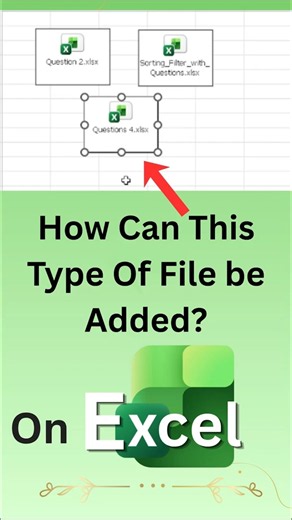 Insert files as icons in Excel 🤯 #excel #tutorial #shorts
