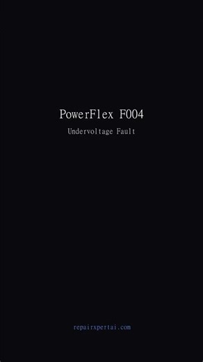 PowerFlex F004 UnderVoltage Fault - 30 Second Fix #Shorts
