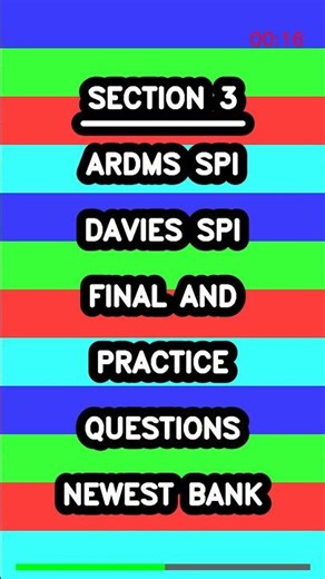 ARDMS SPI DAVIES SPI FINAL AND PRACTICE QUESTIONS NEWEST BANK Latest