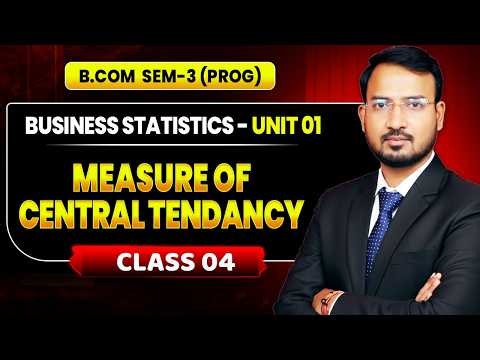 Business Statistics Sem 3 Prog | Measure of central Tendency | Continuous Series | Question Practice
