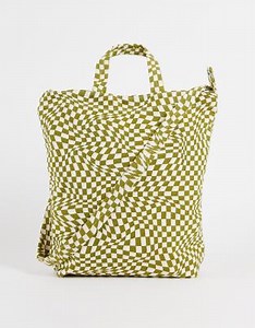 Baggu Duck bag in trippy moss checker print | ASOS