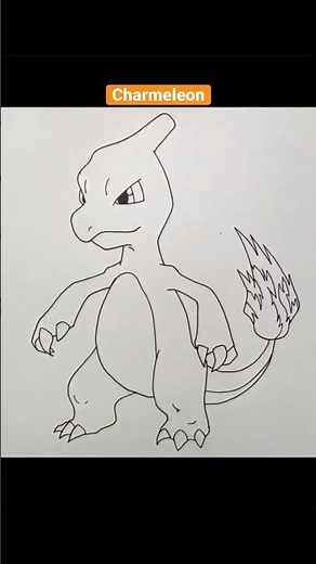 How To Draw Charmeleon From Pokemon | Pokemon #shorts #drawing #howtodraw #pokemon
