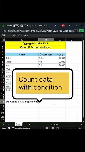How to use CountIF formula in Excel ?| Aggregate series Ep 6 (Countif - Part 1)