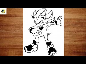 How to Draw Sonic the Hedgehog | Draw Sonic drawing Step by Step | Easy anime drawing for beginners