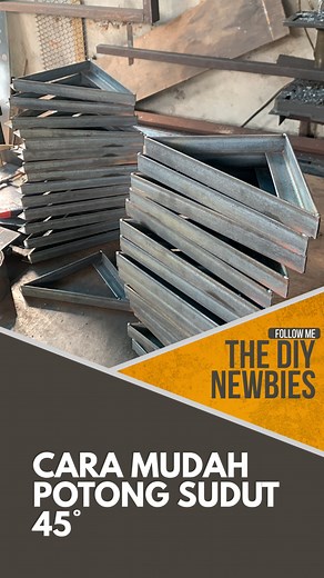 60K views · 381 reactions | Cara mudah potong sudut 45 menggunakan alat ini #welding #diy #fblifestyle | The DIY Newbies | Facebook