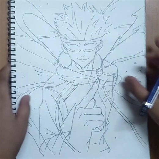 How To Draw Gojo (Reversal Red) | Step By Step | Jujutsu Kaisen I HR Art Studio #drawing #artlessons