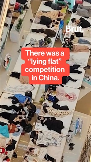 Brut | A mattress company in China hosted a “lying flat” competition where over 240 contestants competed to stay on a mattress the longest, ending... | Instagram