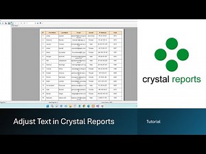 Part 3 - Adjust Text in Crystal Reports