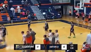 🚨 BUZZER BEATER ALERT 🚨 Grayson County’s Jack Logsdon hits a shot as time expires to push the Cougars to a 62-61 win over Elizabethtown. | K105