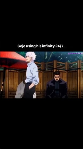 #gojo using his infinity every #time #anime #gojo #gojoattitude