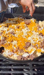 1M views · 7.3K reactions | fun party nachos on the grill Sonny & I show everyone in this barbecue cooking video how to make delicious chili cheeseburger themed nachos on the grill that your whole family will love | Brooklyn B | Facebook