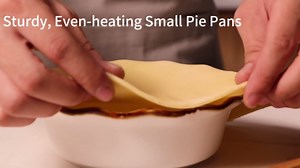 ONEMORE Mini Pie Pans, 6.8 inch Ceramic Pie Dish for Baking Nonstick Small Pie Pans Deep Dish Pie Plates Mini Tart Pans, Ideal for Chicken Pot Pie & Desserts, Individual Pot Pie Baking Dishes Set of 4