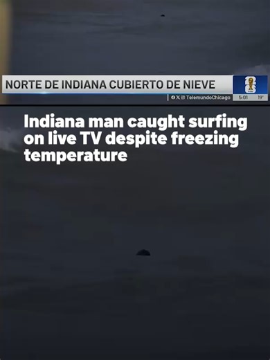 NBC5’s sister station, Telemundo Chicago, captured an unusual scene during its Wednesday afternoon newscast in Whiting, Indiana: an Indiana man spotted surfing despite freezing temperatures. #indiana #surfing #caughtoncamera