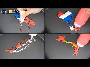 National Flag Map Indonesia Vietnam Thailand Philippines Pancake art