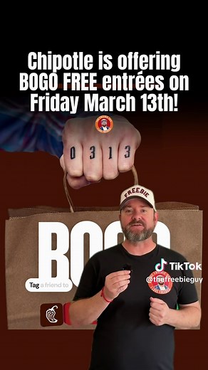 Get BOGO Free Chipotle on March 13, 2026!
