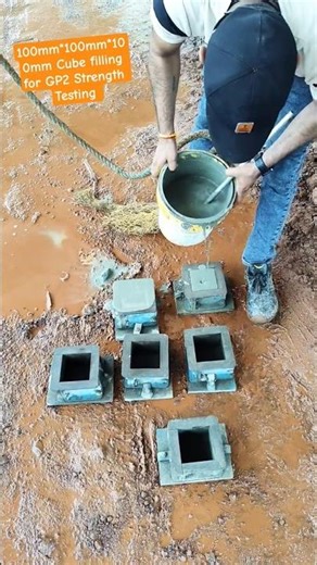 100mm*100mm*100mm Cube Casting for Compressive Strength Checking of GP2 Grouting work.