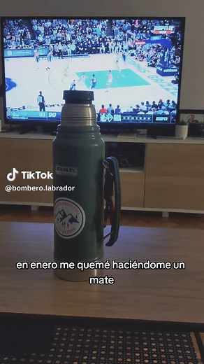 bombero vs stanley #dogs #foryou #labradorchocolate #labrador #chocolate #parati #fyp #perros #termo #stanley