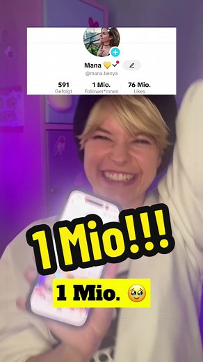 1 Million Follower auf Mana 💛 Hauptaccount