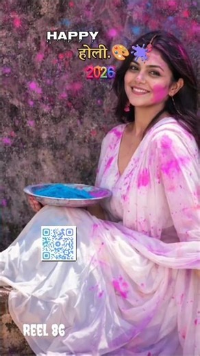 Reel 86 | Happy Holi | Scan QR Code Order Now Paid Editing Available #trending #viral #happyholi