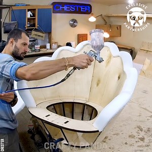 Making a chair by using shell frame Partner: CHEST'ER: youtube.com/channel/UCmRBWspht0wl5JIAbHndOKQ/featured | Crafty Panda