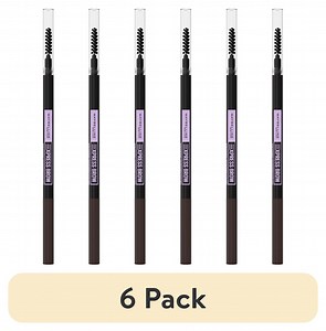 (6 pack) Maybelline Express Brow Ultra Slim Pencil Eyebrow Makeup, Black Brown