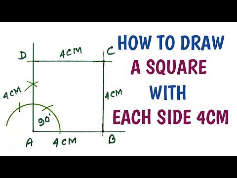 HOW TO DRAW A SQUARE WITH EACH SIDE 4CM // Easy way