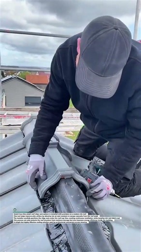 Smart Roof Ridge Vent Installation #Roofing #Construction #SatisfyingBuilds
