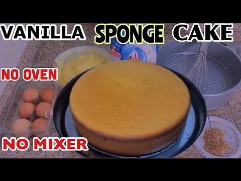 How To Make Nigerian Cake | No oven | No Mixer | Vanilla sponge cake