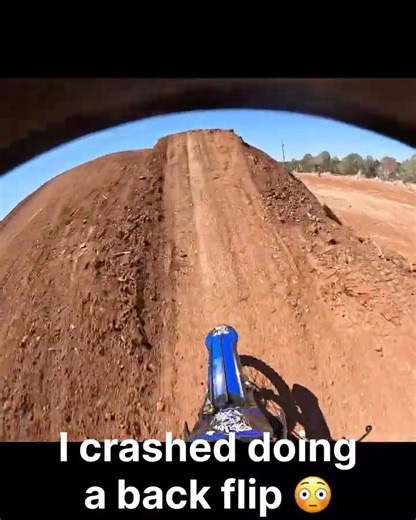 I crashed doing a backflip 🫣 #2stroke #moto #crash #fmx #gopro