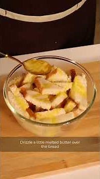 How to make Bread Pudding with Custard Sauce Recipe KM-KO65 Oven Resepi Puding Roti Kuah Kastard