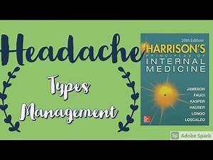 HEADACHE | Types | Causes | Approach | Management | Harrison