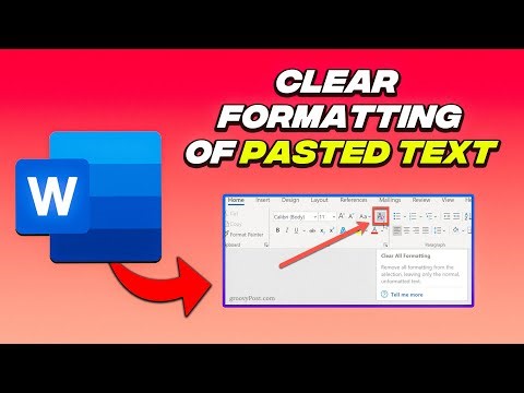 Clear Formatting Of Pasted Text In Word [IN 50 SECONDS]