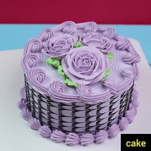 110K views · 1.8K reactions | Purple colour rose cake. | Cake Videos | Facebook
