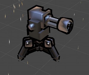 Sentry gun modeled and animated news - McDROID
