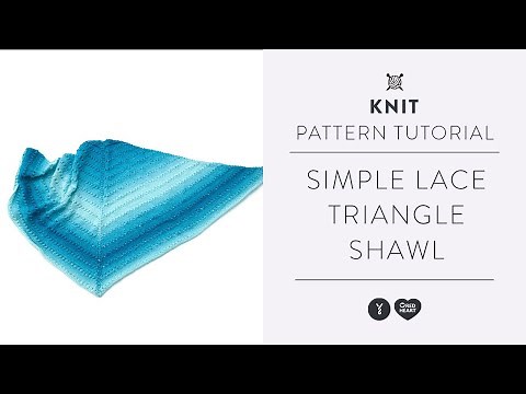Easy Knit Simple Lace Triangle Shawl Tutorial | With Marly Bird