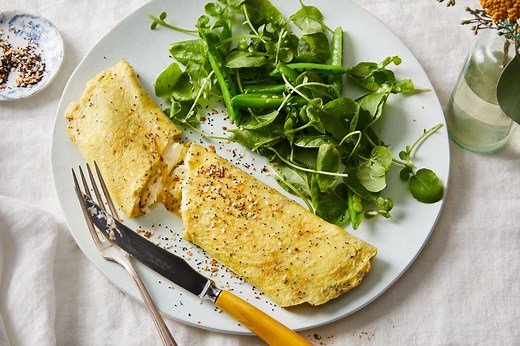 Cream Cheese Omelet With Everything Seasoning